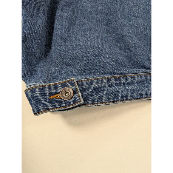 DKNY Jean Jacket Womens 2x Denim Cotton Classic Y2k Plus Cowboy Trucker Trendy - Picture 10 of 12